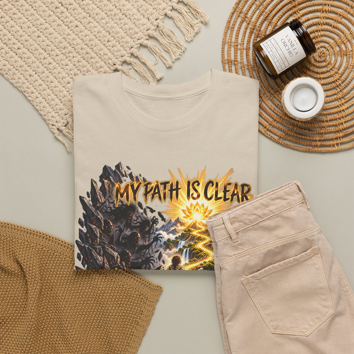 My Path Is Clear T-Shirt — Spiritual Mountain Journey Graphic Tee
