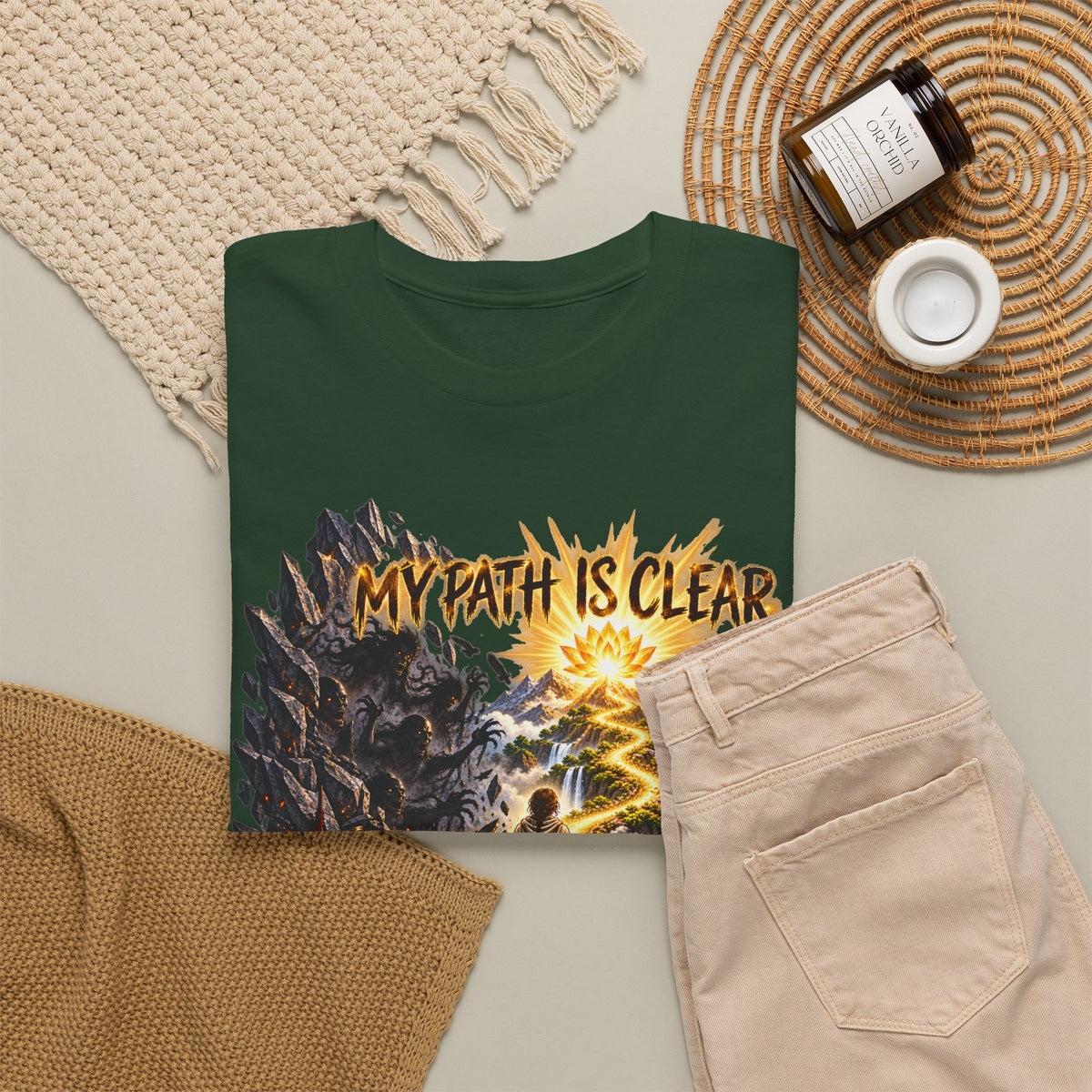 My Path Is Clear T-Shirt — Spiritual Mountain Journey Graphic Tee