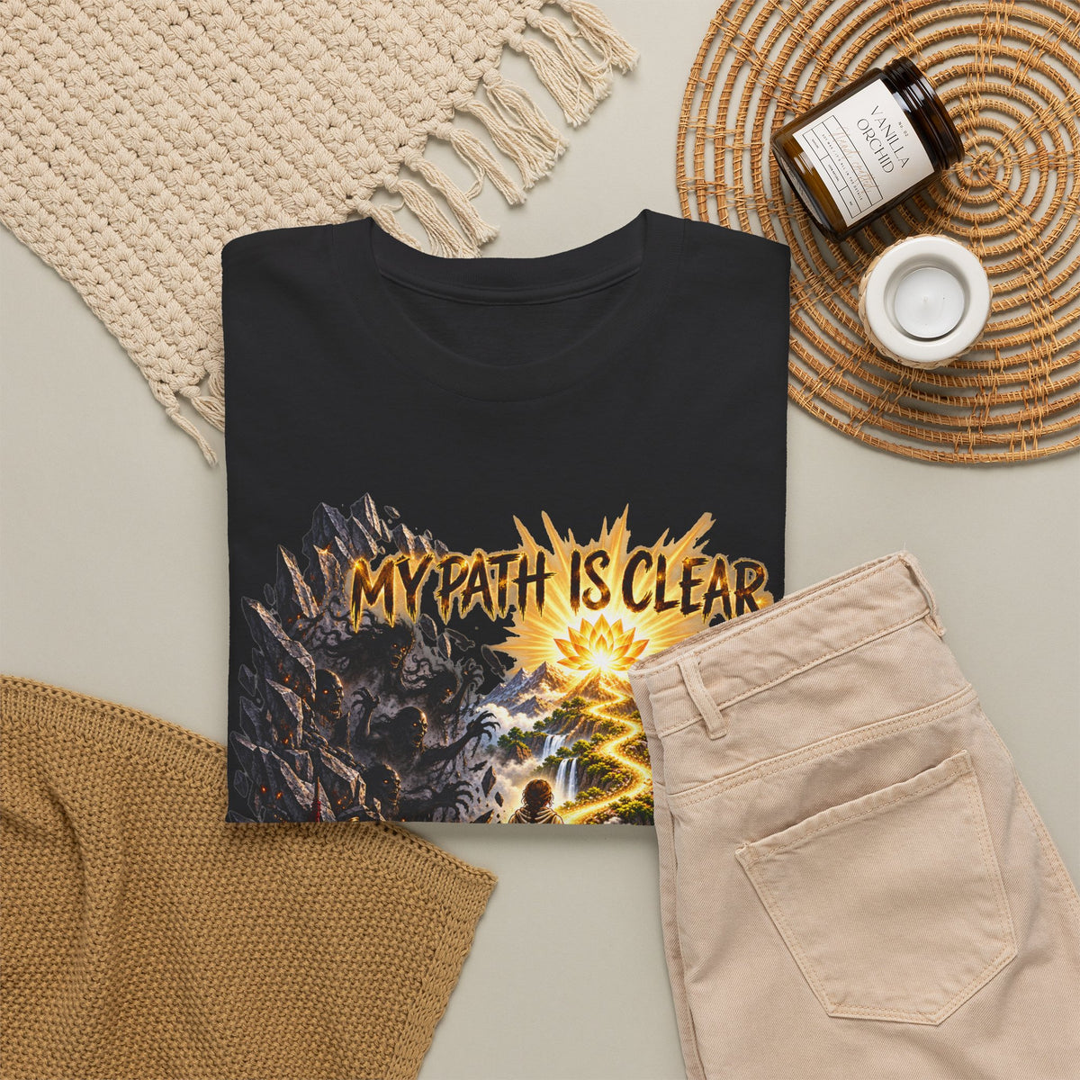 My Path Is Clear T-Shirt — Spiritual Mountain Journey Graphic Tee