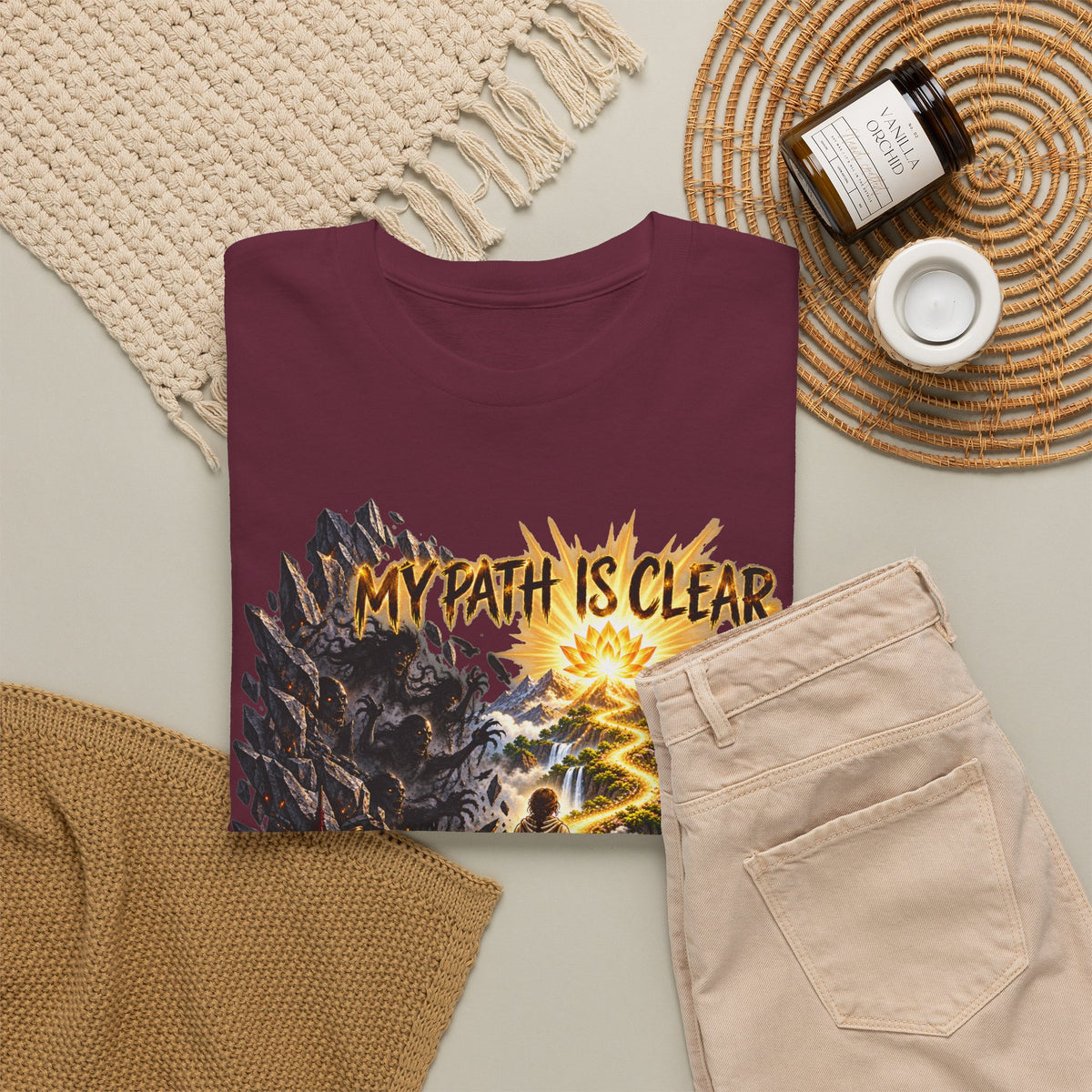 My Path Is Clear T-Shirt — Spiritual Mountain Journey Graphic Tee