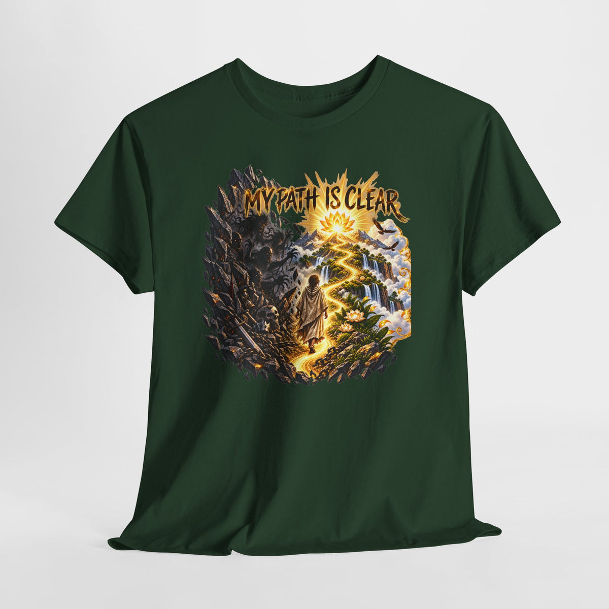 My Path Is Clear T-Shirt — Spiritual Mountain Journey Graphic Tee