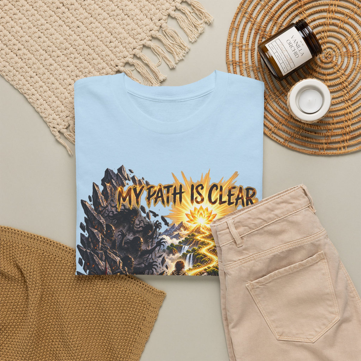 My Path Is Clear T-Shirt — Spiritual Mountain Journey Graphic Tee