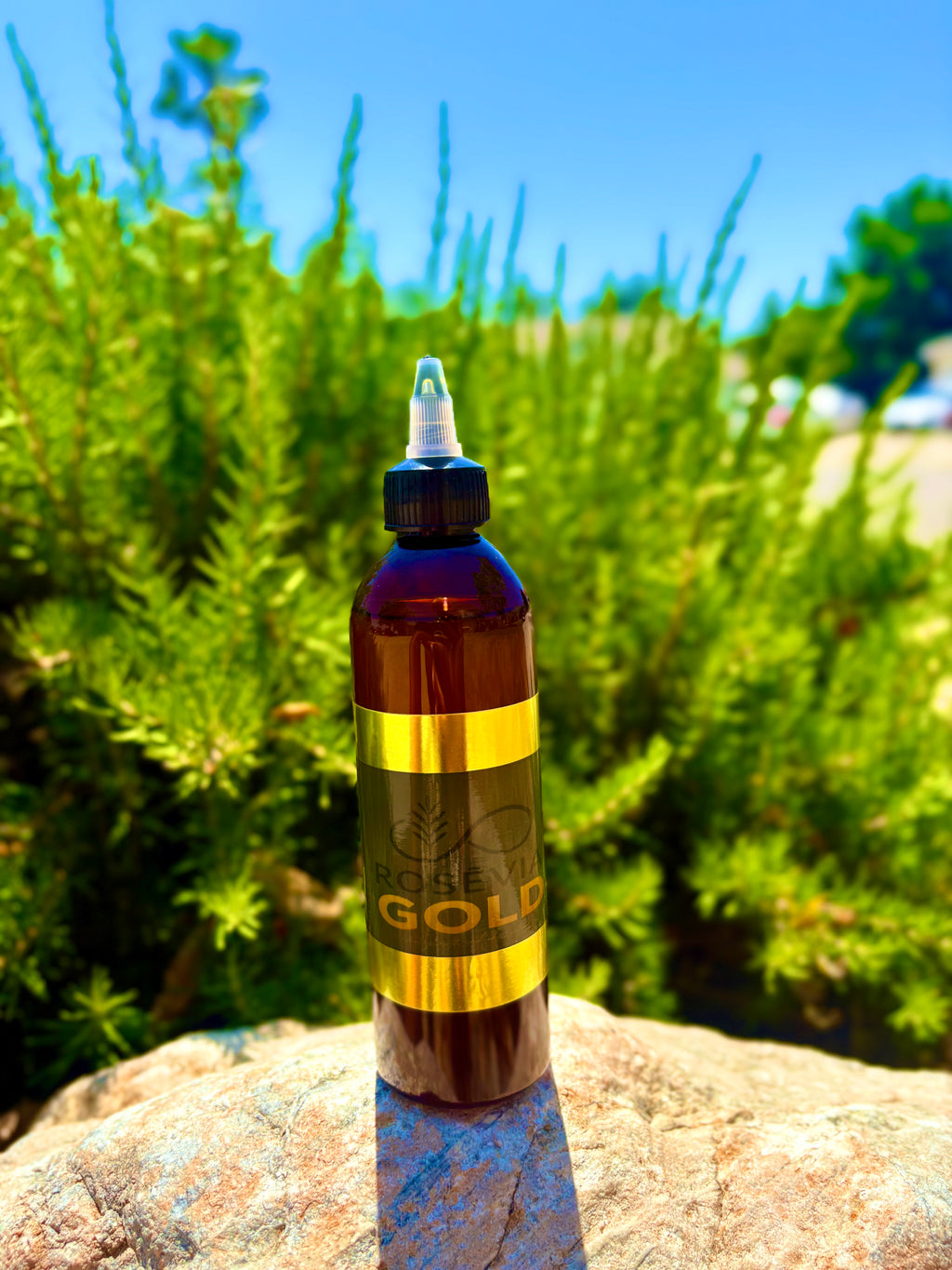 🌿 Rosévia Gold – Botanical Scalp, Hair & Skin Oil - 8oz