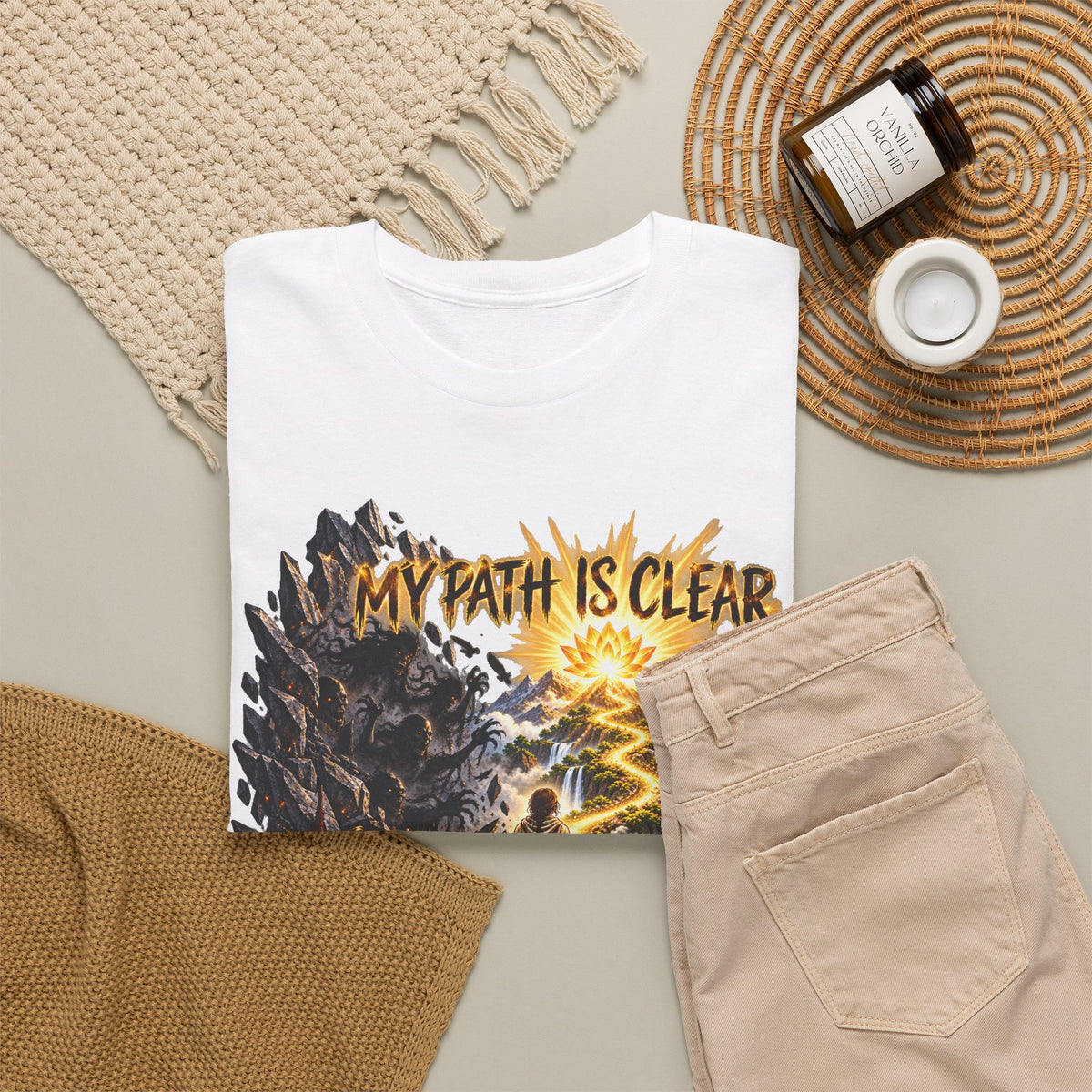 My Path Is Clear T-Shirt — Spiritual Mountain Journey Graphic Tee
