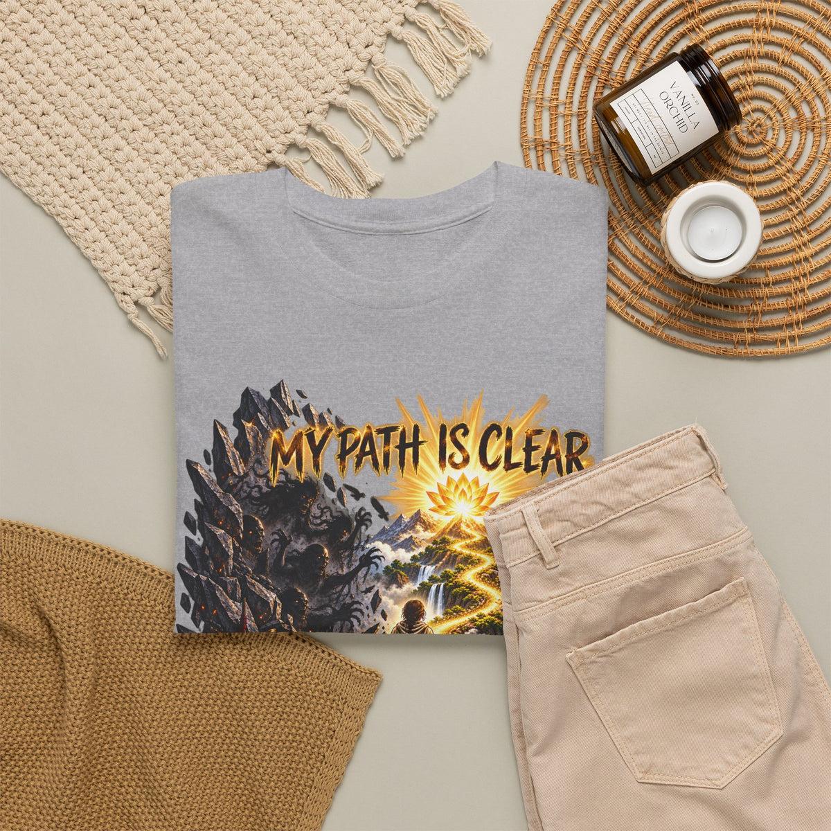 My Path Is Clear T-Shirt — Spiritual Mountain Journey Graphic Tee
