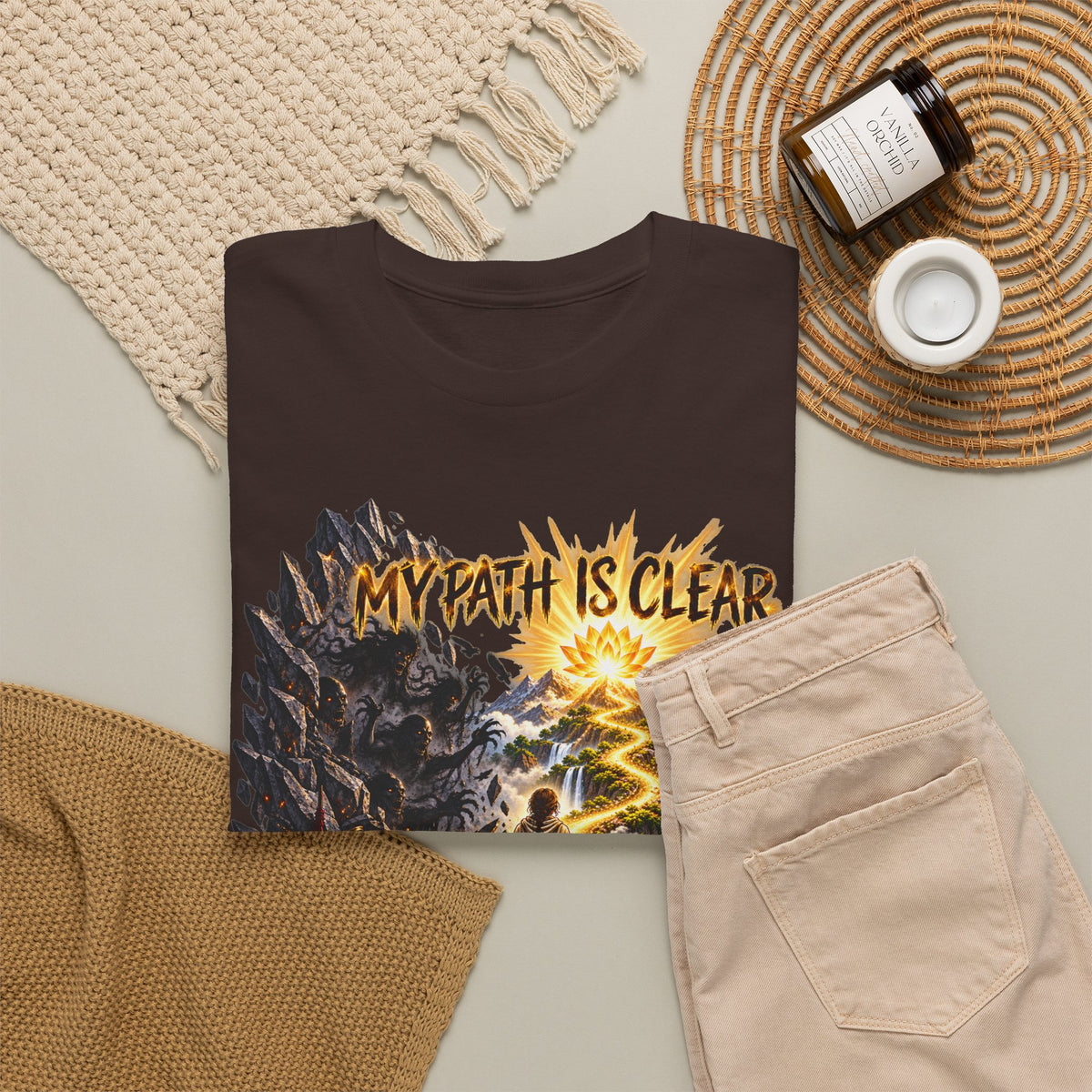 My Path Is Clear T-Shirt — Spiritual Mountain Journey Graphic Tee