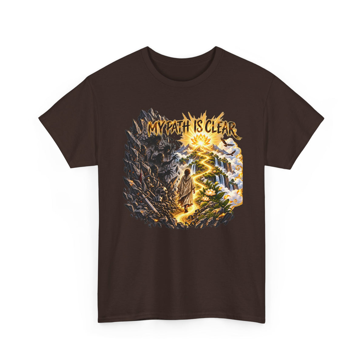 My Path Is Clear T-Shirt — Spiritual Mountain Journey Graphic Tee