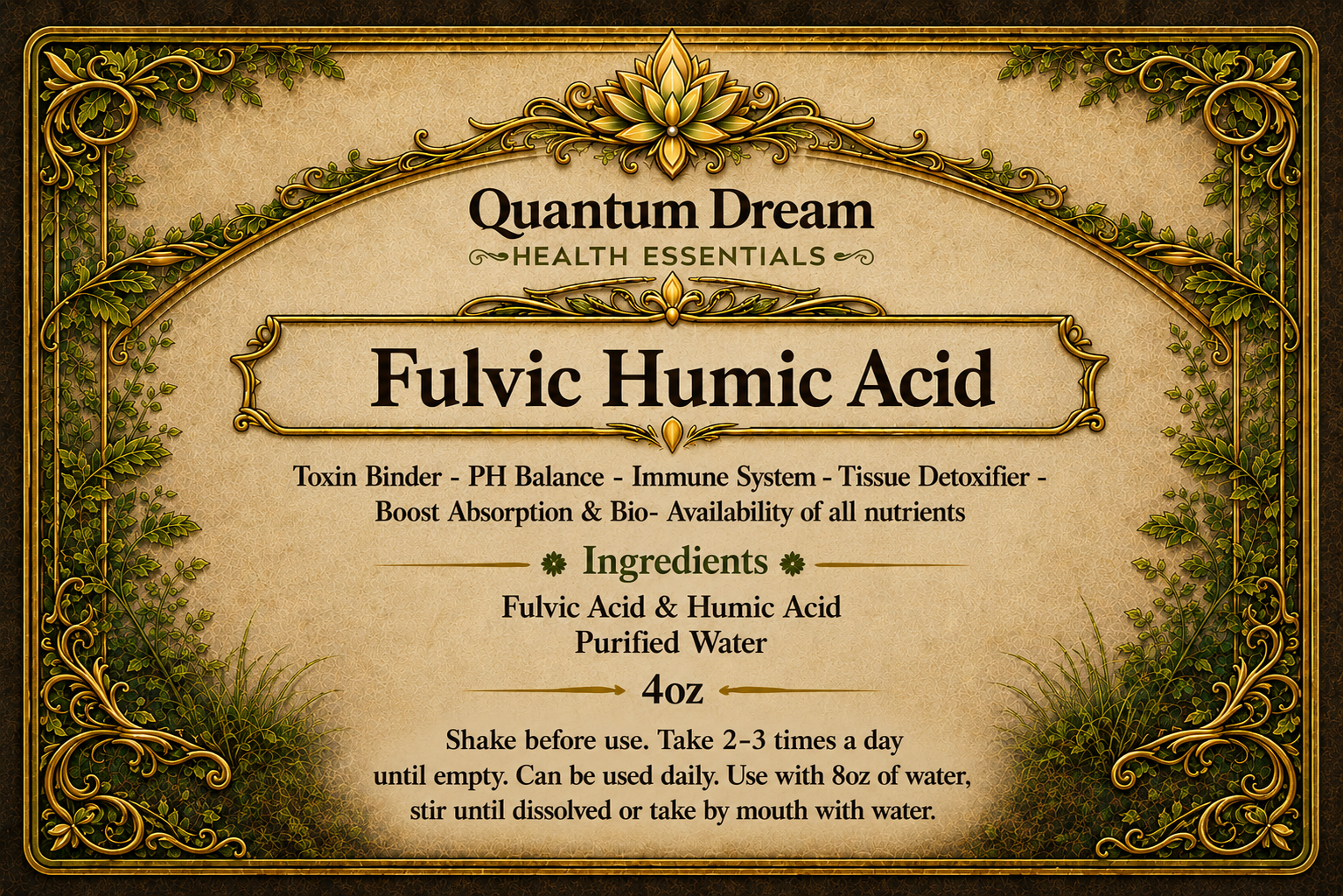 Fulvic Humic Acid - 4oz